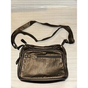 Purse King Conceal Carry Backpack Organizer Handbag Crossbody Metallic Bronze